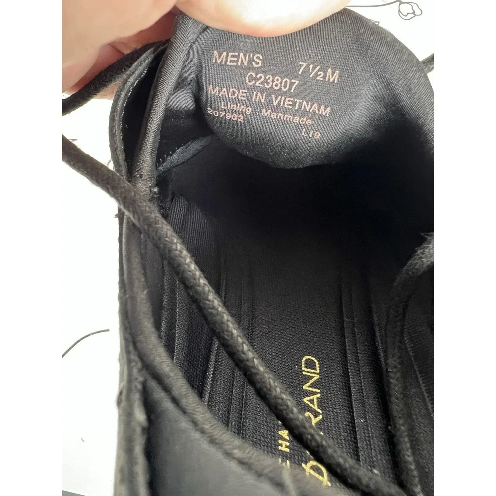Cole Haan Men's 2 Zerogrand Lined Laser Wingtip Black Nubuck Leather - Size 7.5
